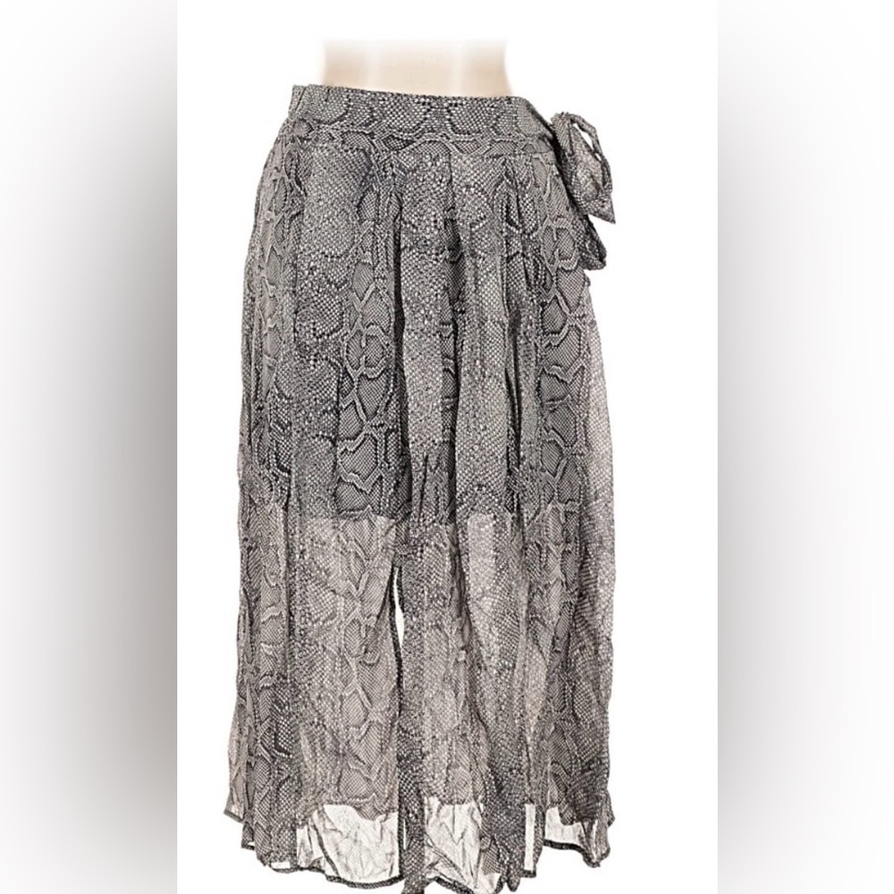 Anthropologie Black and Gray Asymmetrical Skirt